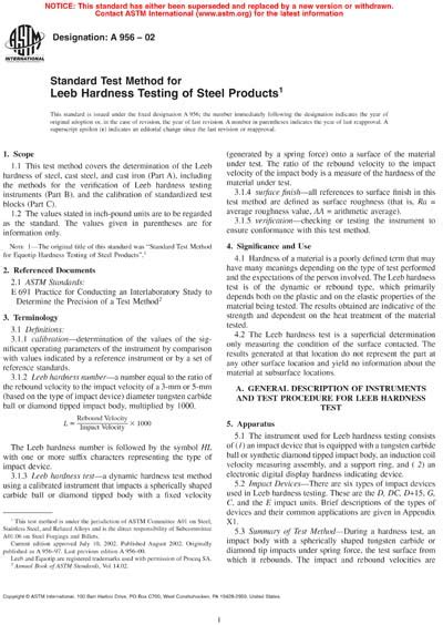 leeb rebound hardness test principle|astm a956 pdf free download.